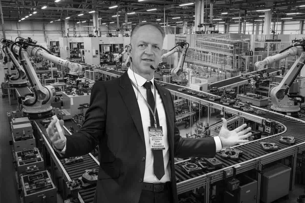 Oliver Neumann in der Fabrik